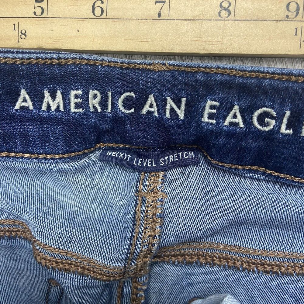 American Eagle Next‎ Level Stretch High Waisted Skinny Dark Blue 0 Long - Picture 9 of 12
